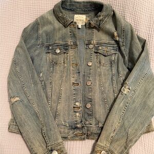Torrid Women's Light Blue Distressed Jean Jacket